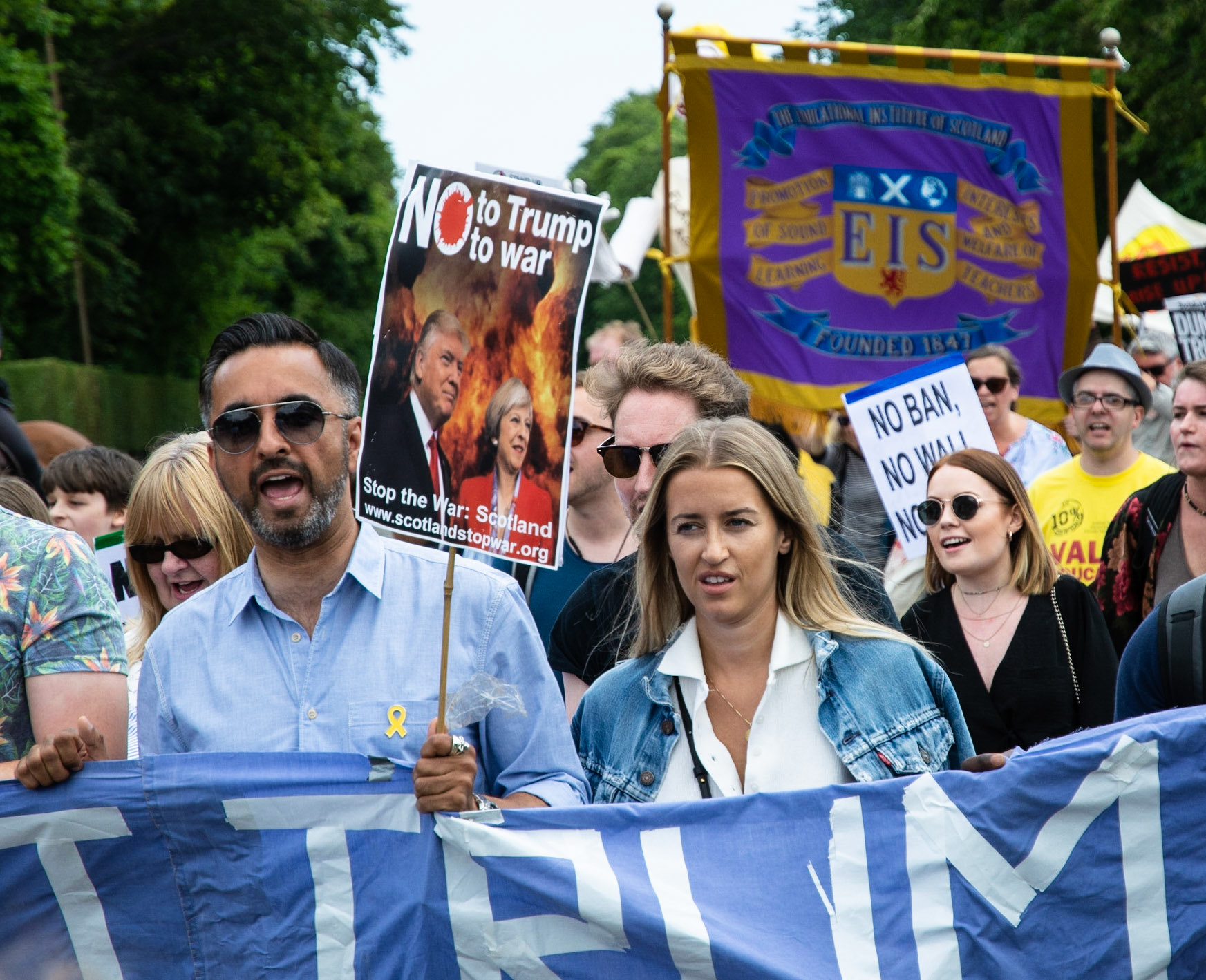 Protest March and Rally Against President Donald Trump, Edinburgh, 2018