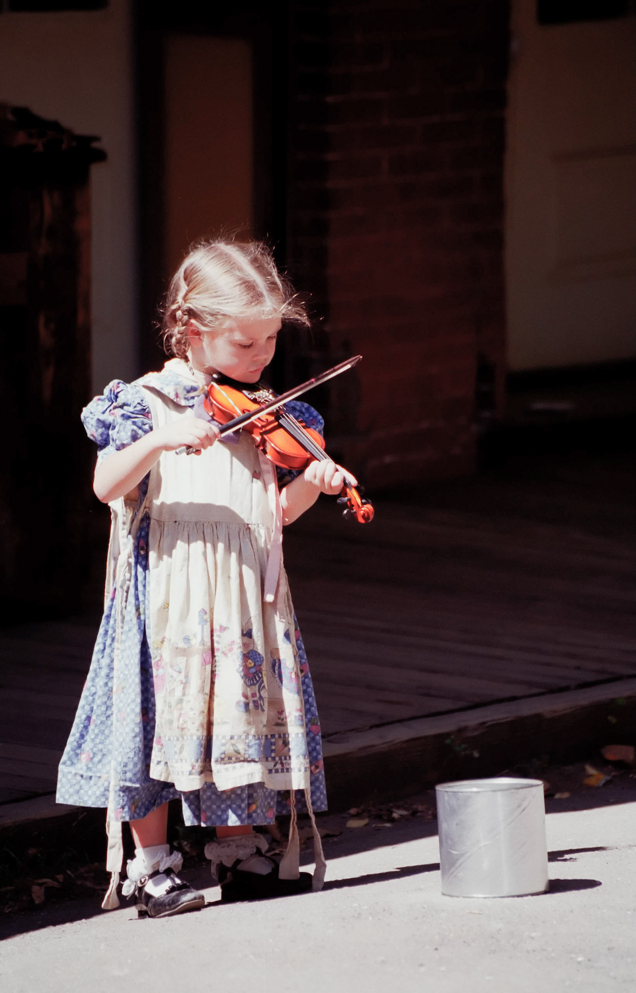 Young fiddler, Columbia, California, 2000
