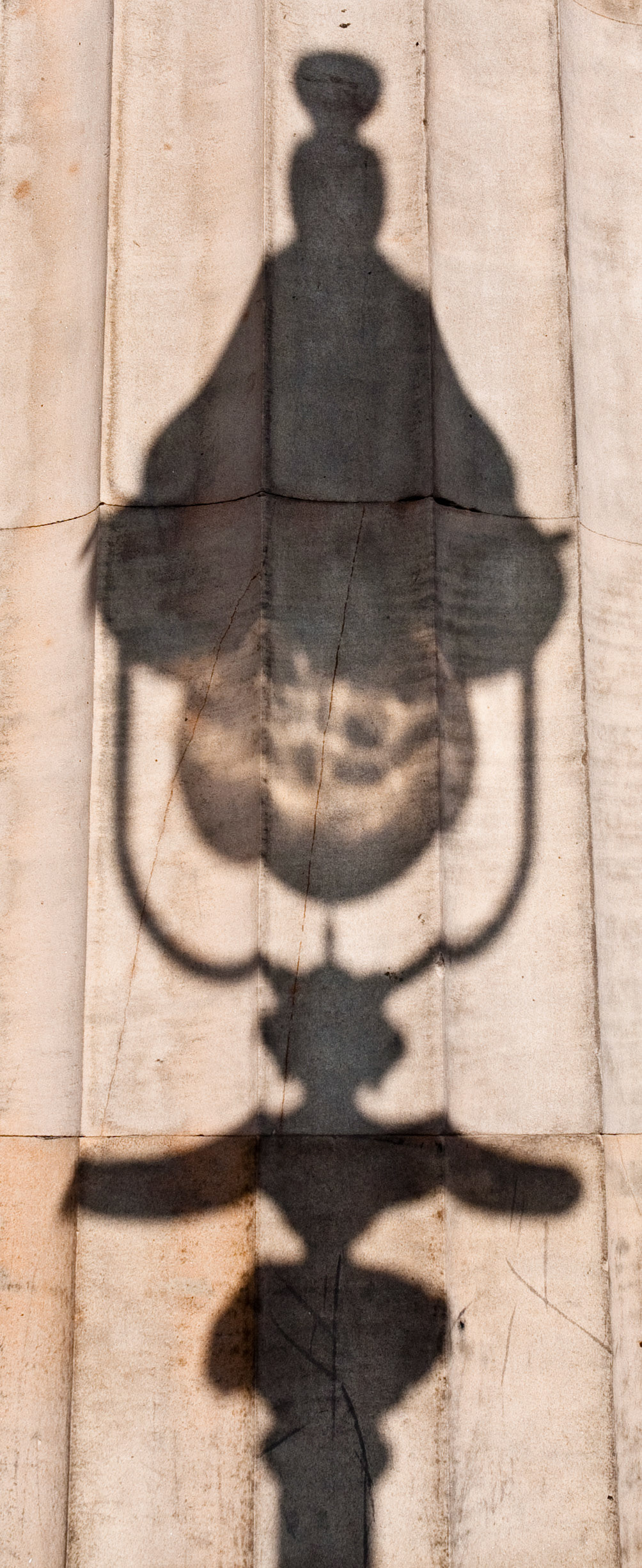 Lamp shadow, RSA, Edinburgh, 2009