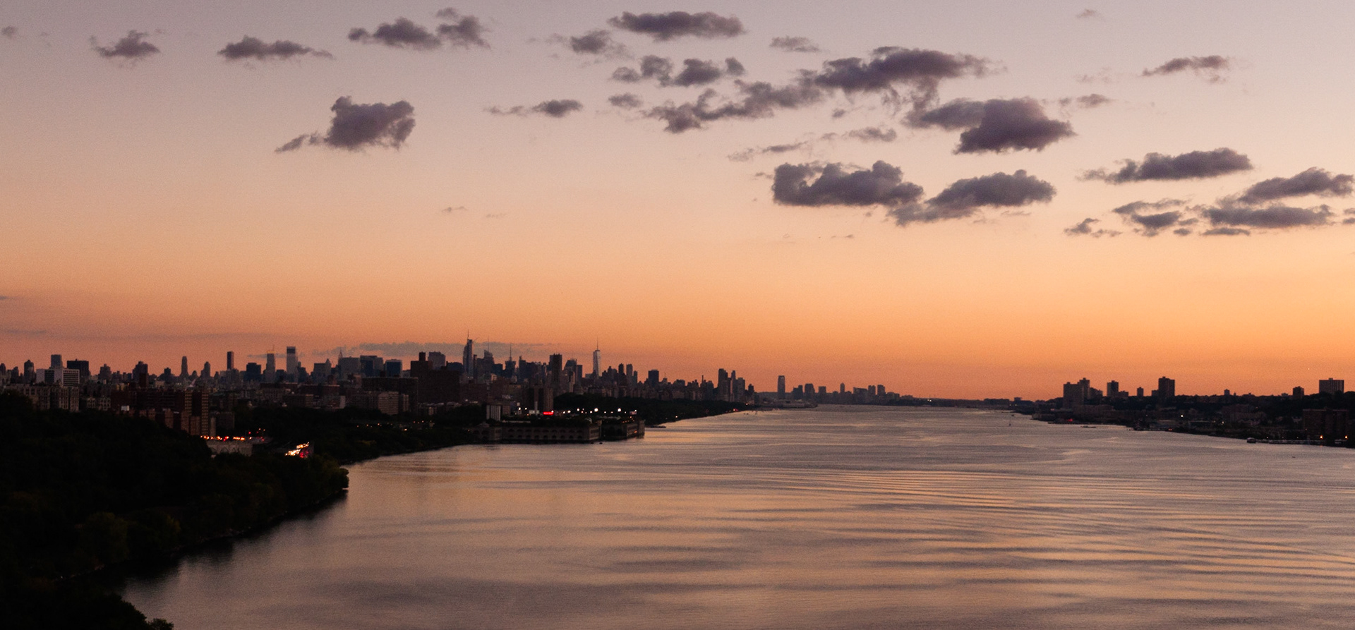 Manhattan skyline at sunset, New York, 2013
