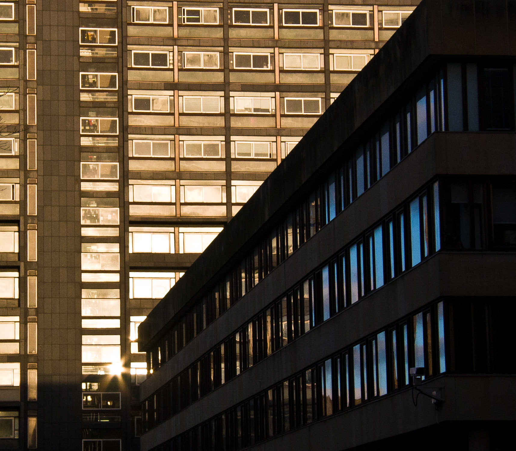 Hume Tower and George Square Theatre, University of Edinburgh, March 2002