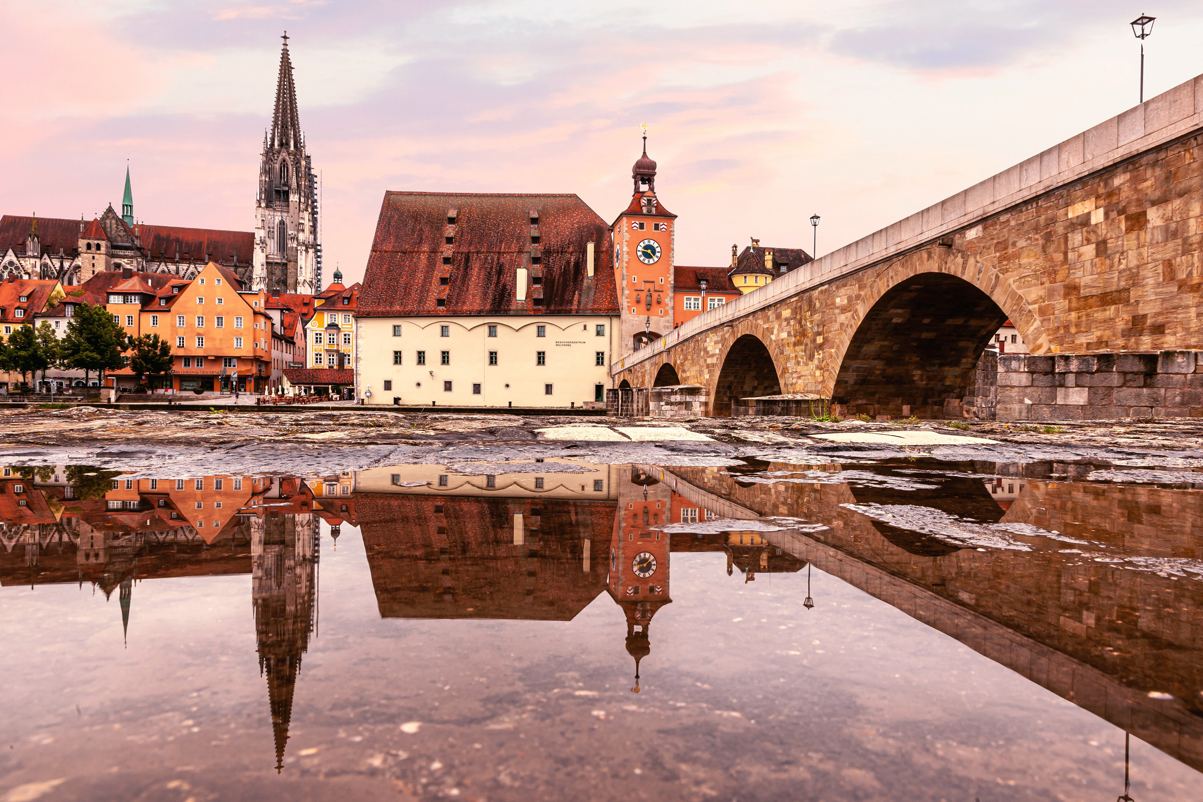 Regensburg, Salzstadl, Steinerne Brücke, Dom