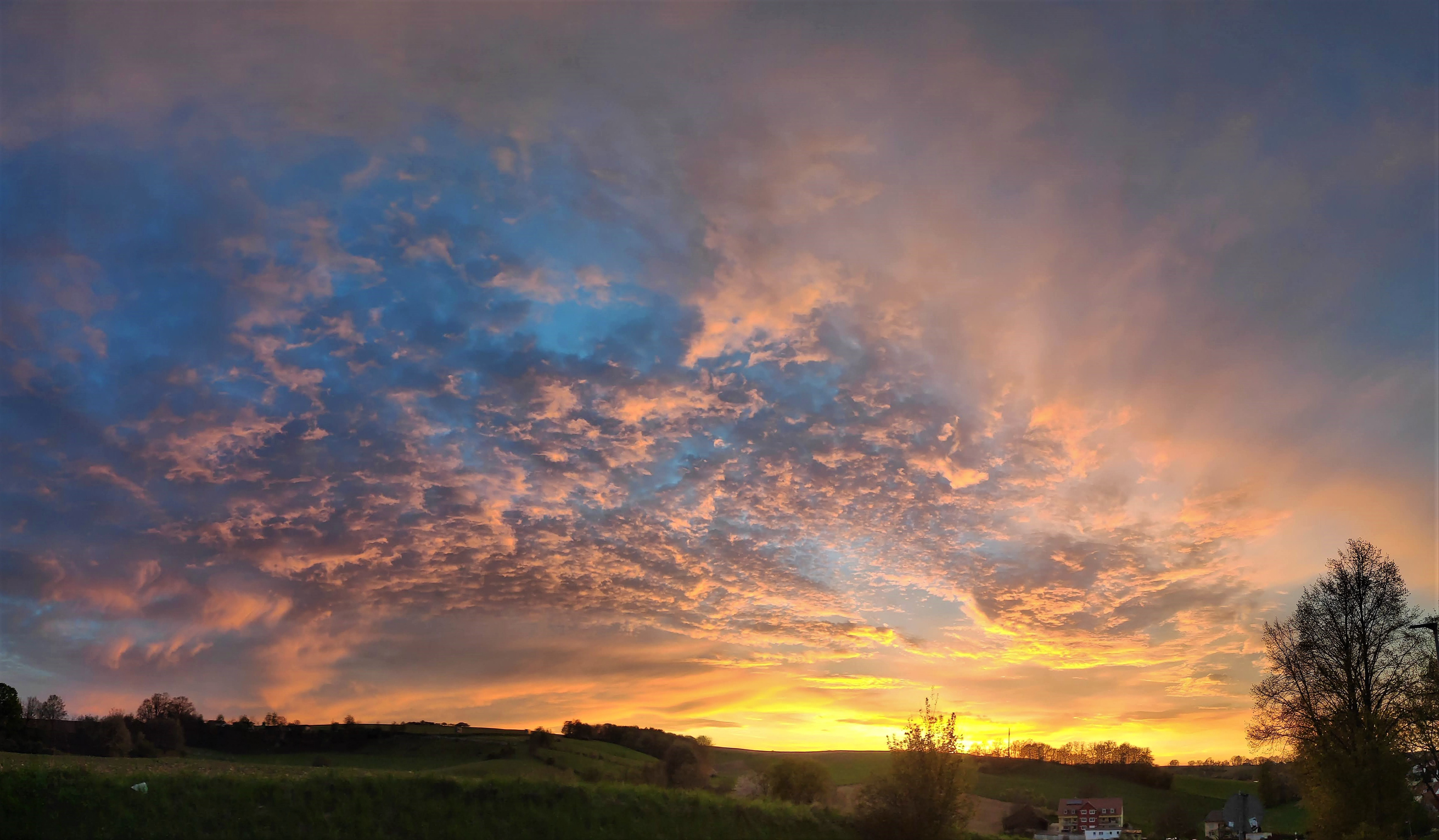 Lappersdorf, Sonnenuntergang Pano
