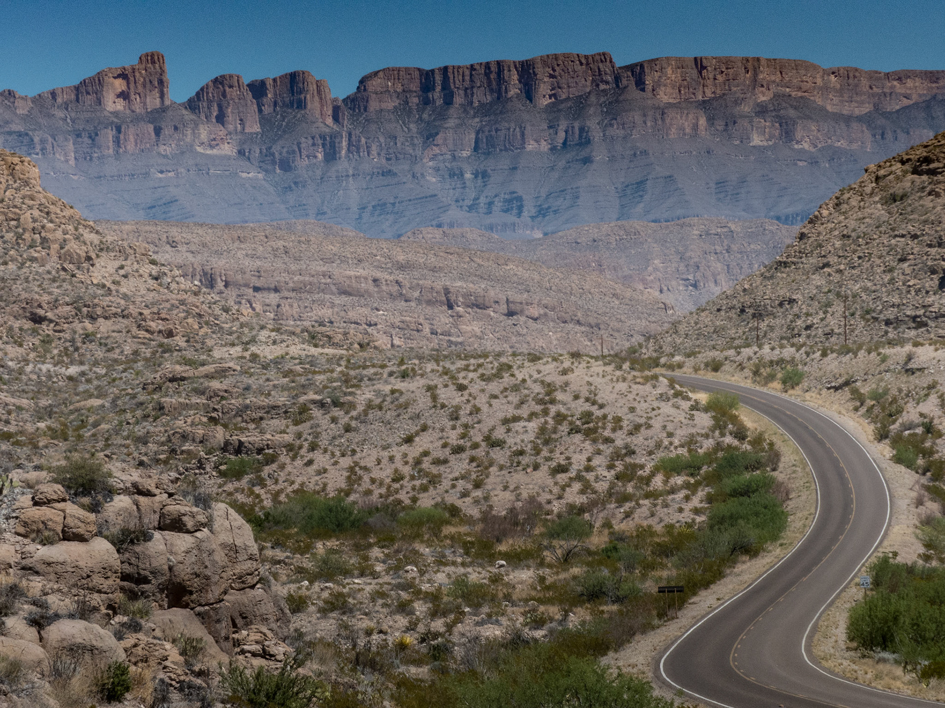 Siera del Carmen from RGV road