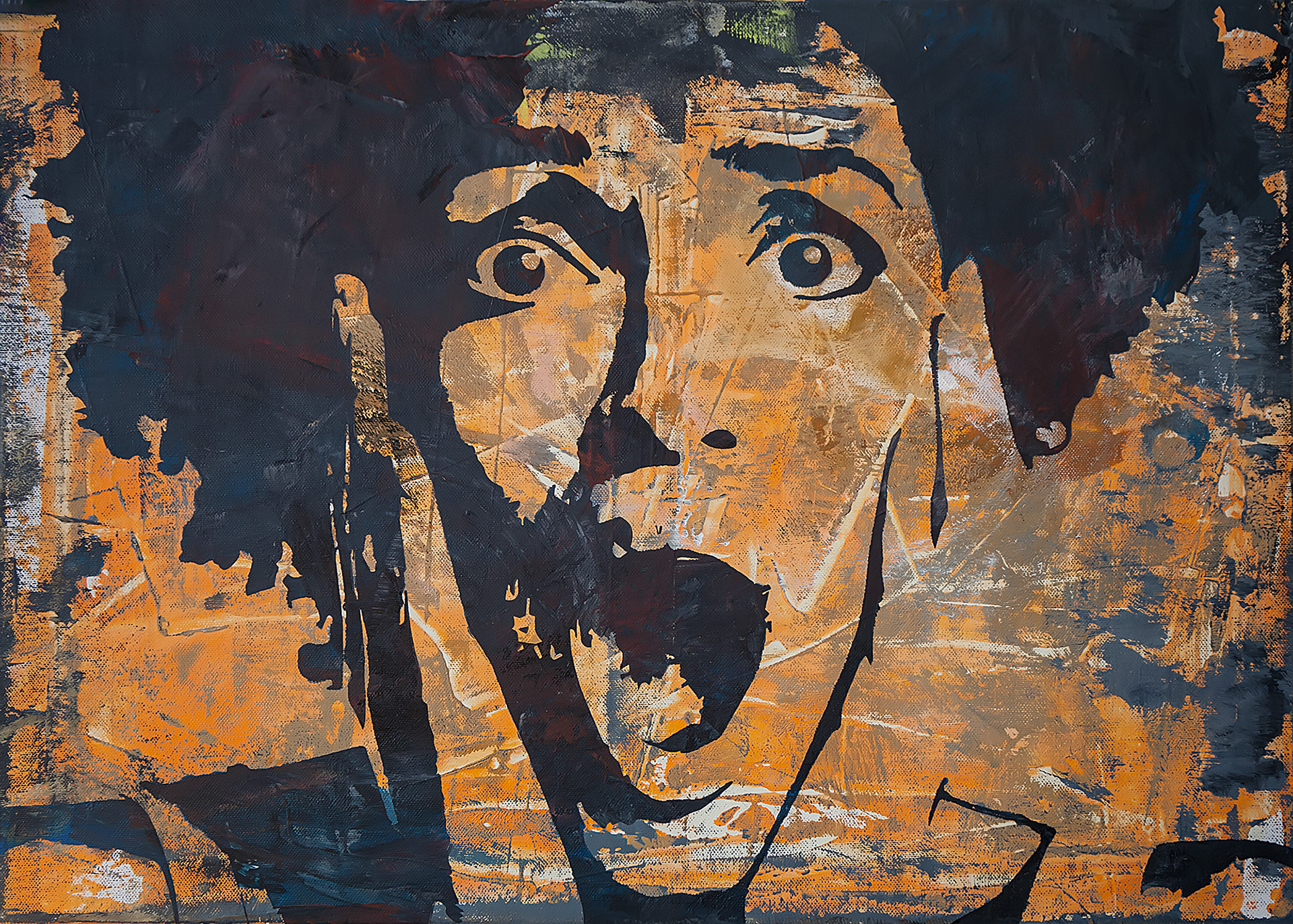 „NOISE WITHIN” Series / #acrylicsoncanvas @danandrei 60x40 cm Psychokillervictims / 2010 #painitjn #gallery #collectors