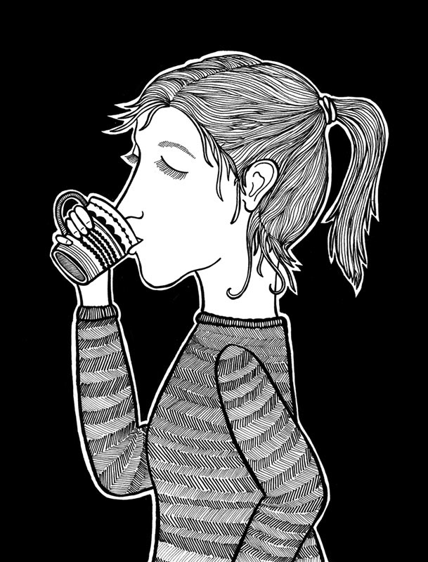 Portrait einer Kaffeeliebhaberin