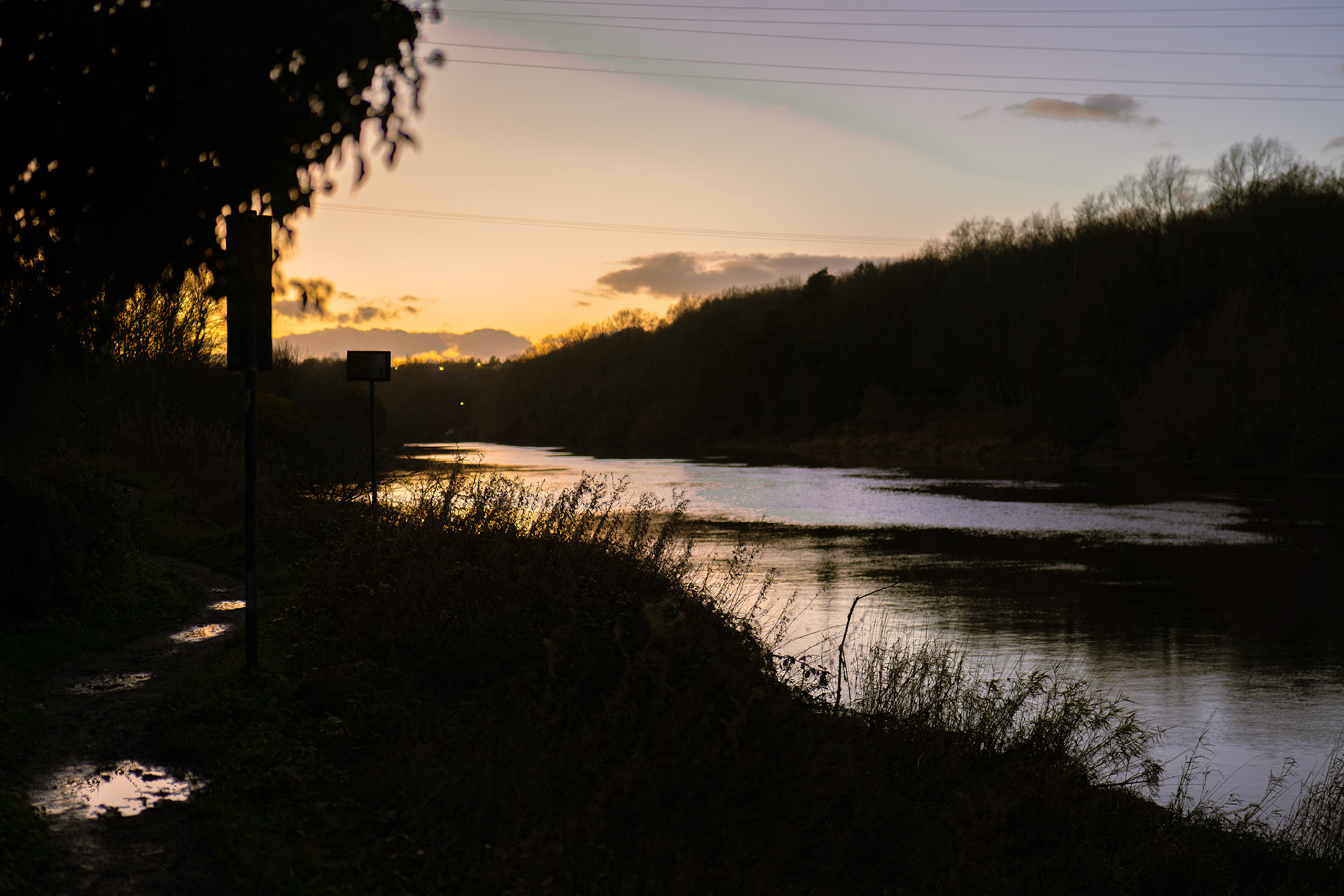 sunset at the river wear 