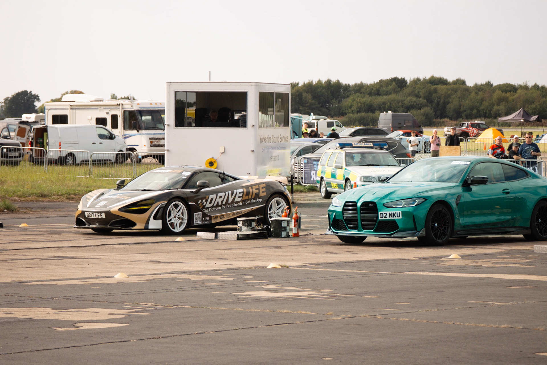 a McLaren and a bmw