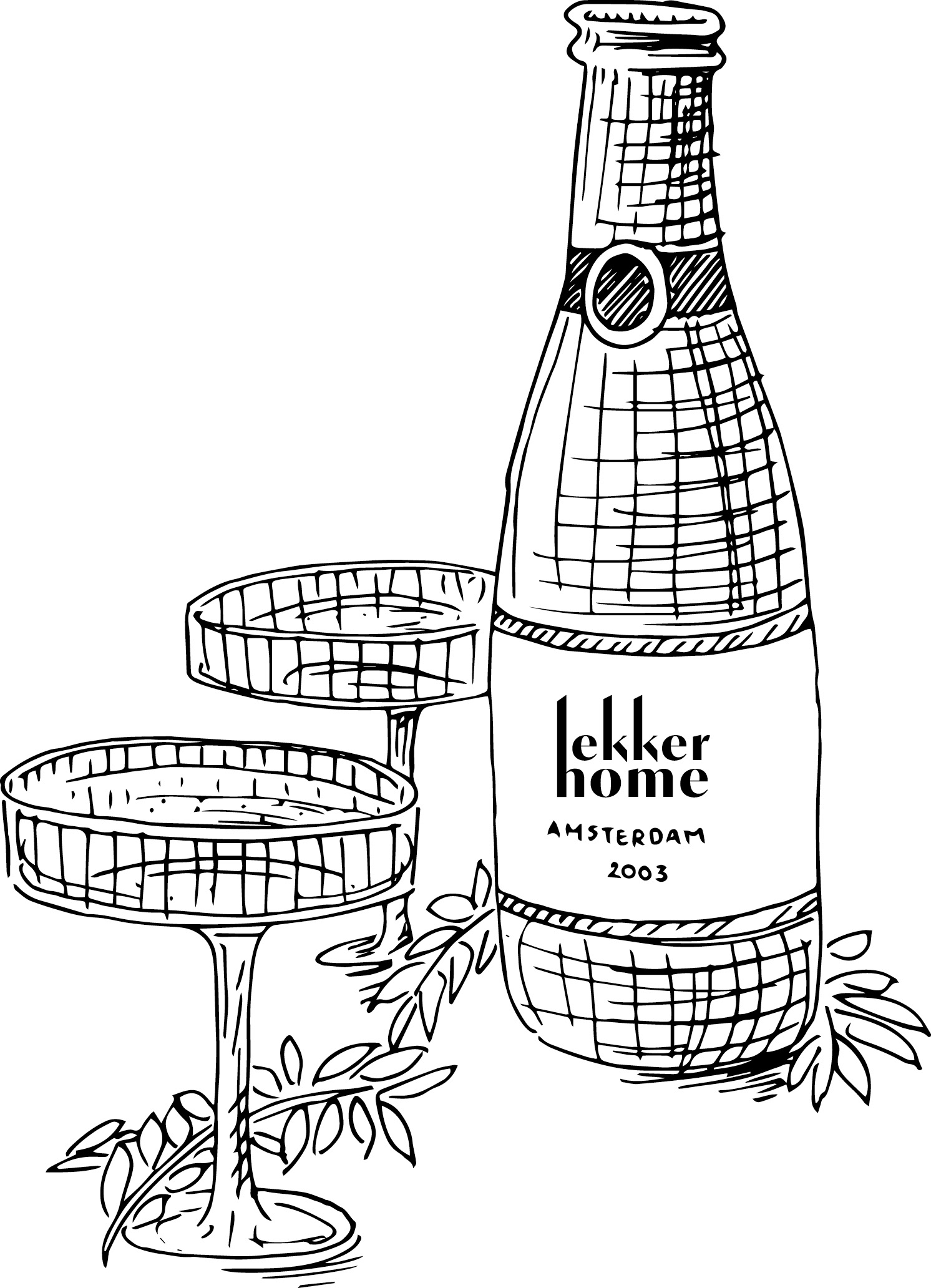 Traced drawing in Illustrator