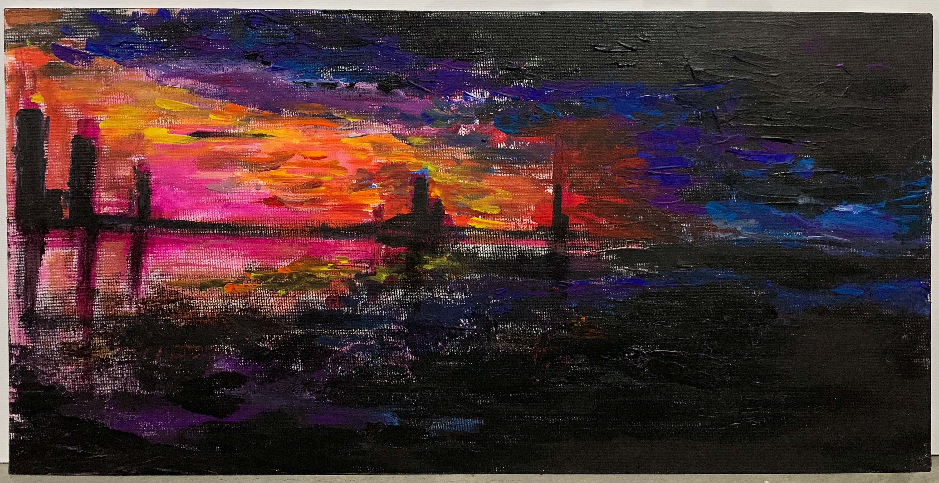 City Sunset - 12" x 24"