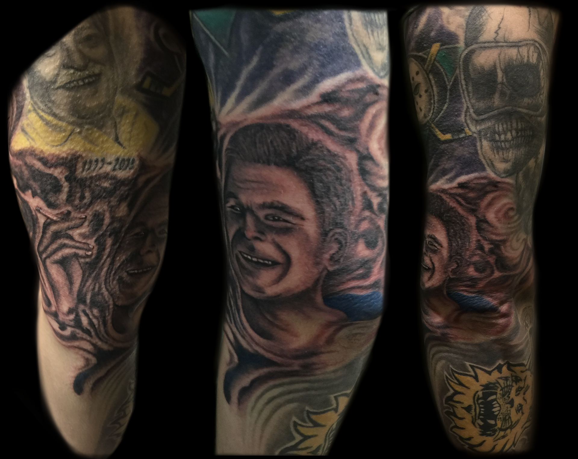 Anahein Ducks Tampere Ilves Hockey Salatut Elämät Scuba Diving Mix Sleeve tattoo