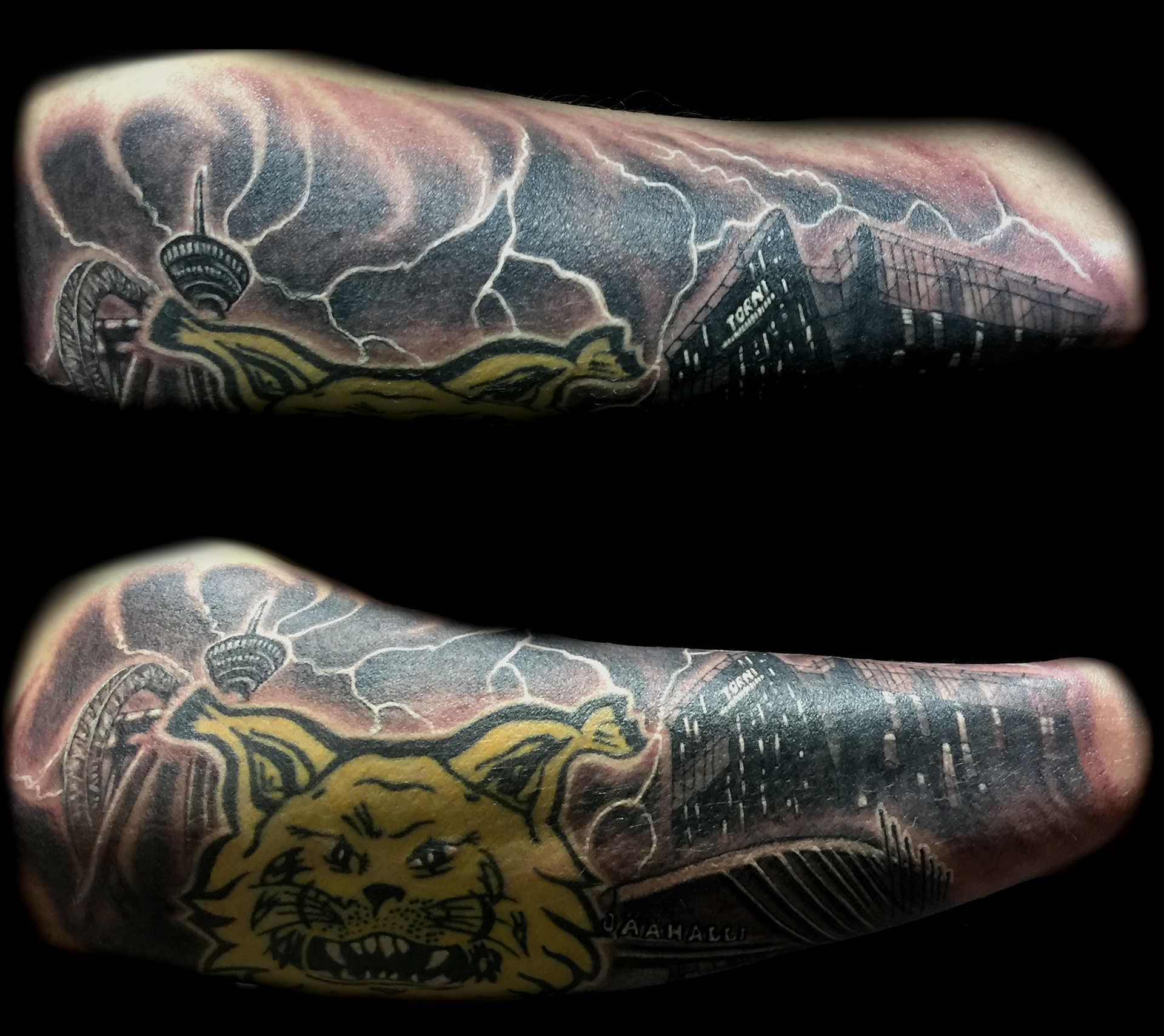 Anahein Duck Tampere Ilves Hockey Salatut Elämät Skuba Diving Mix Sleeve tattoo