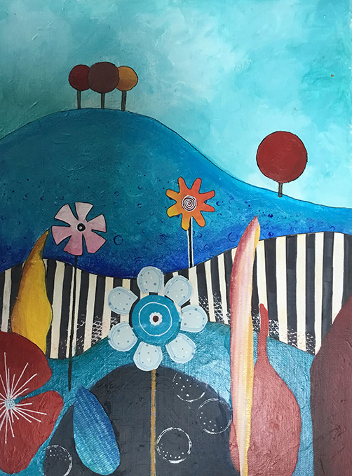 Lisa (peinture-collage)