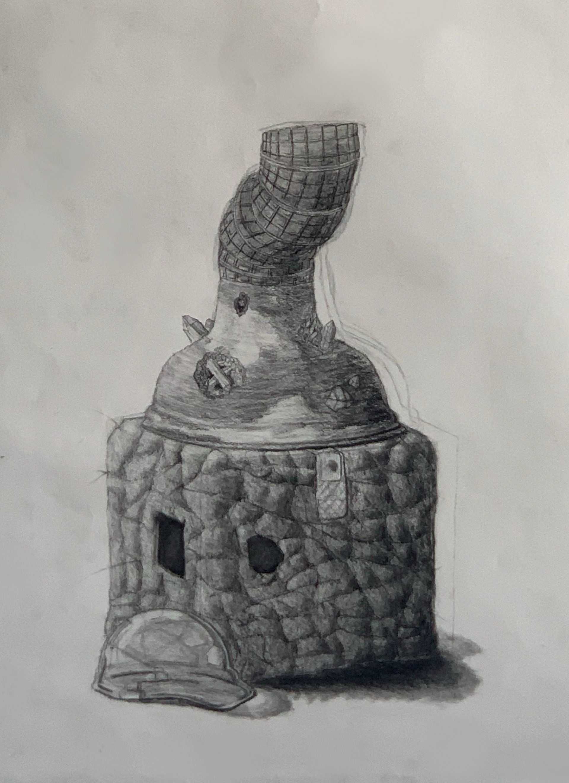 Still Life Study of Texture - Charcoal