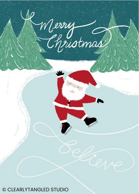 ice skating santa