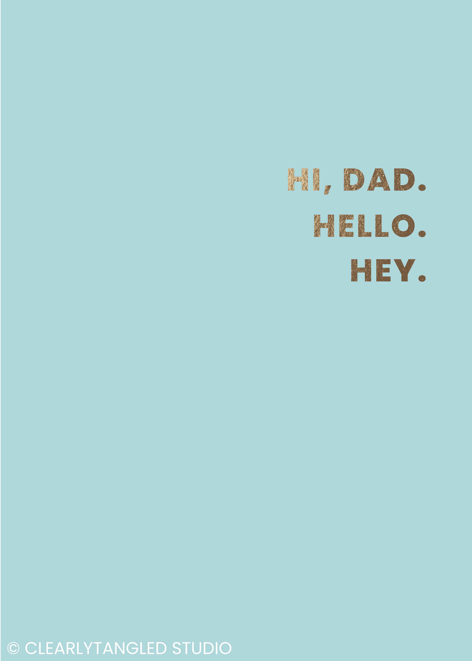 minimalist father's day card (inside: good talk. happy father's day)