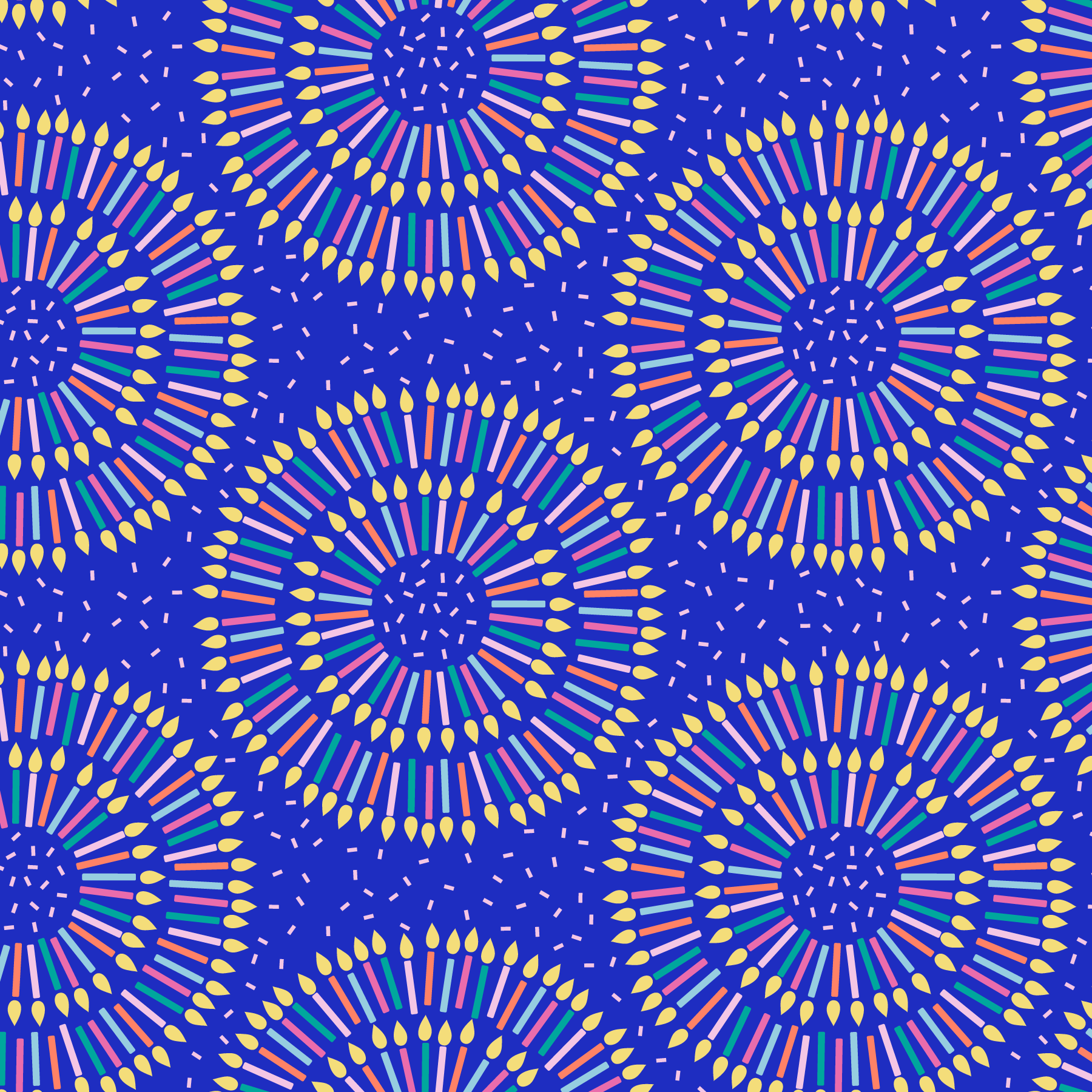 modern concentric birthday circles