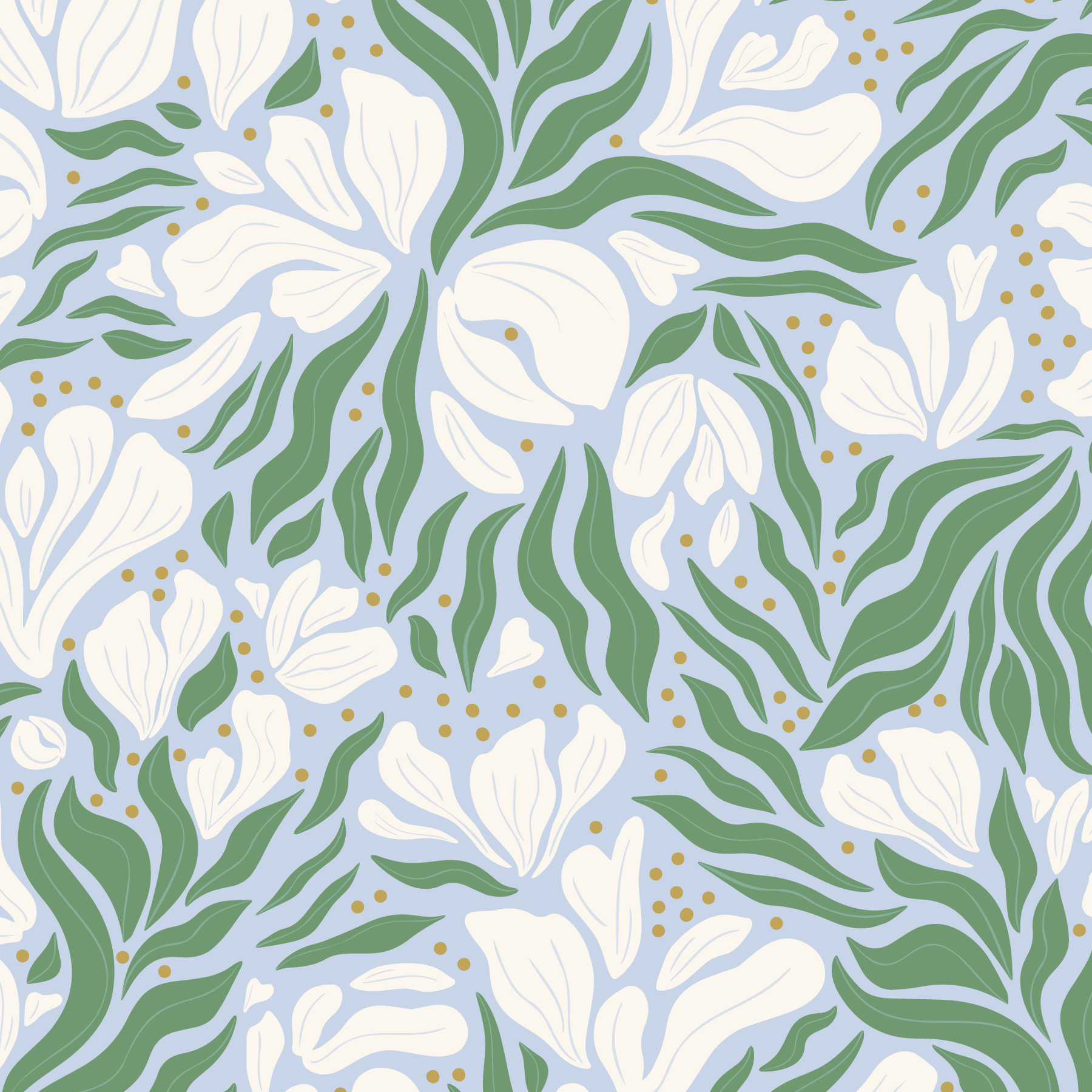 untamed garden - blue