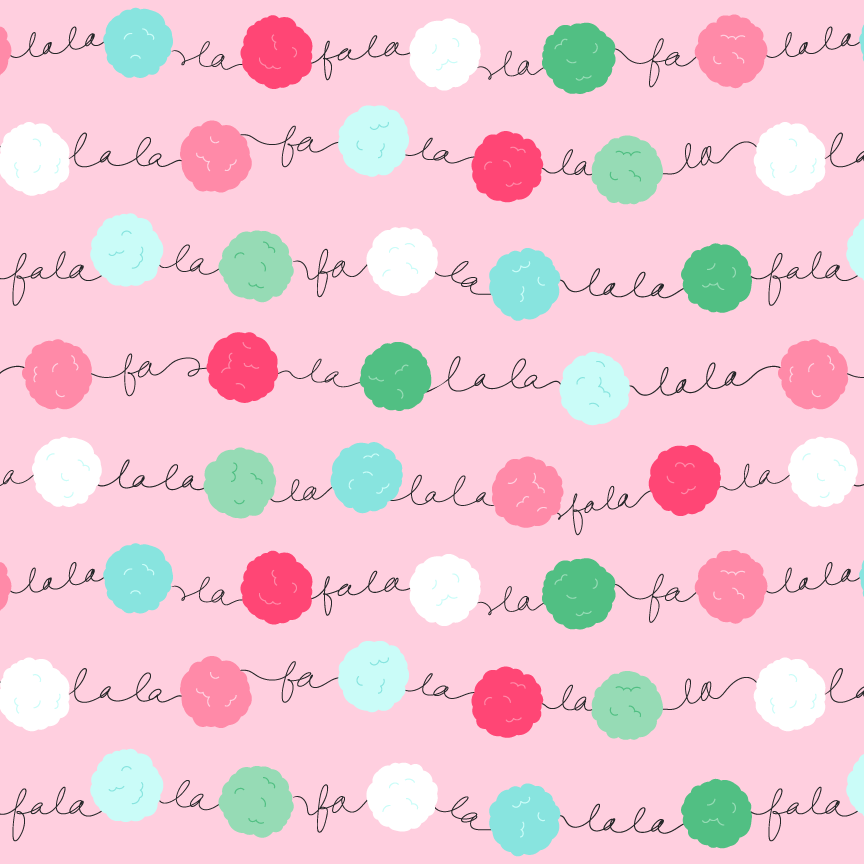 fa la la garland - on pink