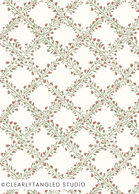 climbing floral trellis