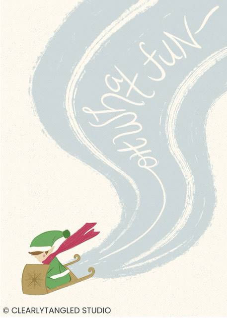 sledding elf