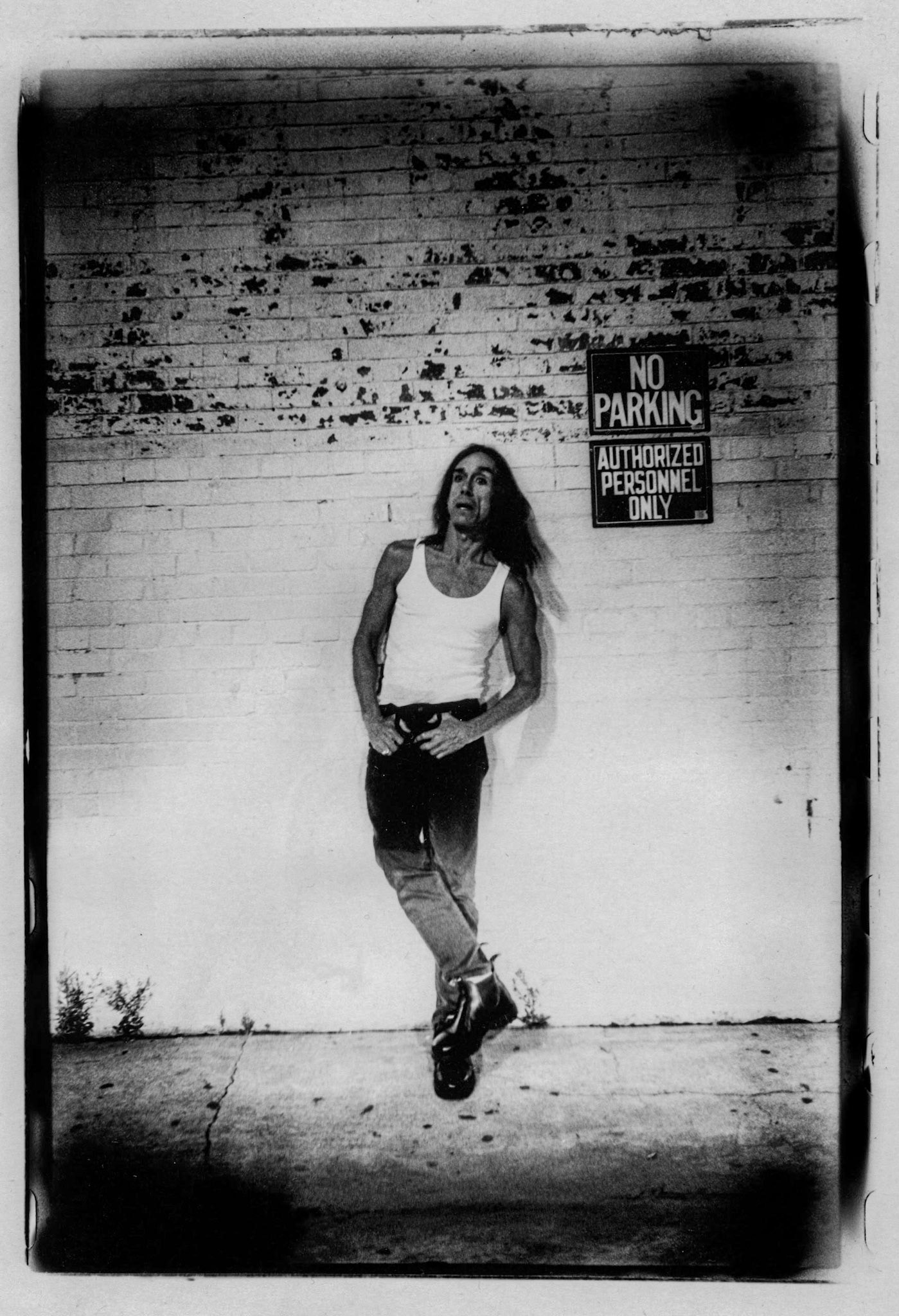 Iggy au mur.  Birmingham Alabama 2000