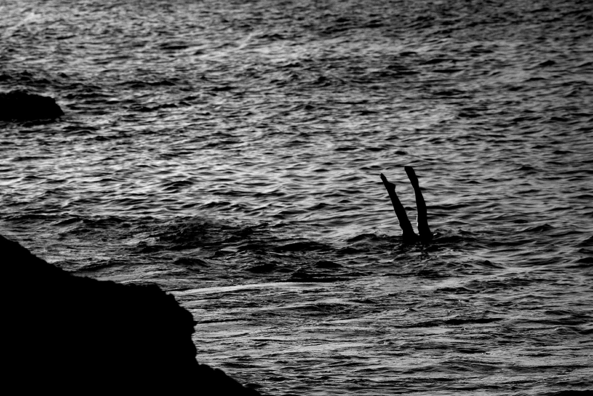Elle plonge, heureuse.  Angèle, Marie-Galante