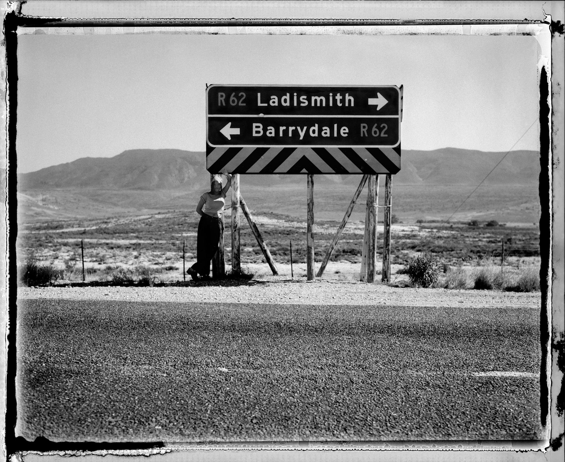 Ladismith crossroad. Little Karoo. Afrique du Sud. 1997