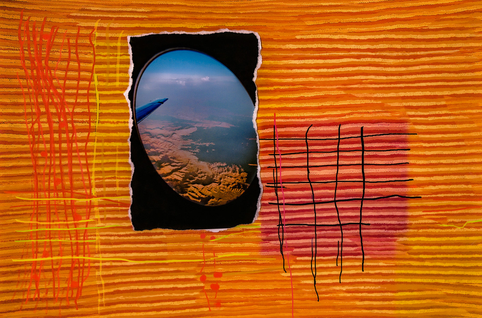 Évidente. Lignes de désert du hublot. Sidney, Paris 2016