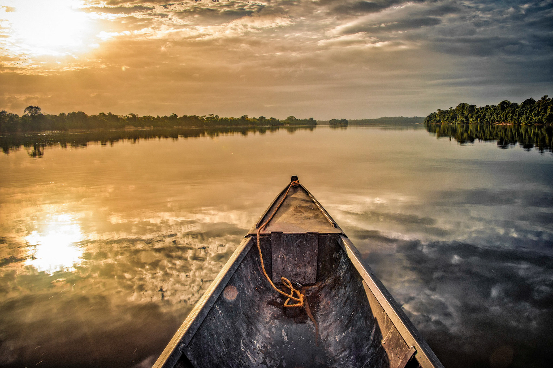 Pirogue du matin. Rio Arauca.