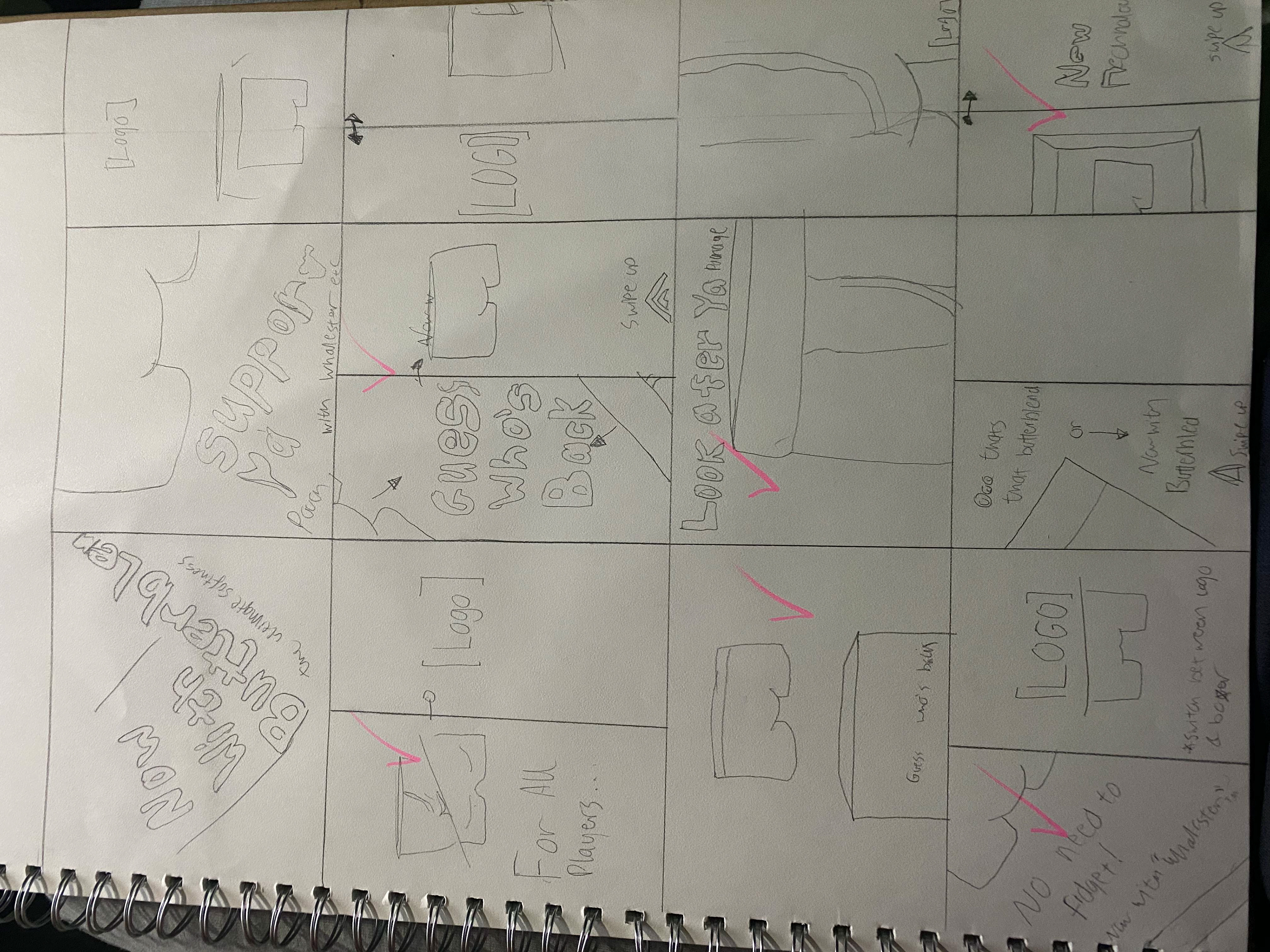 Instagram concept sketches (2/2)