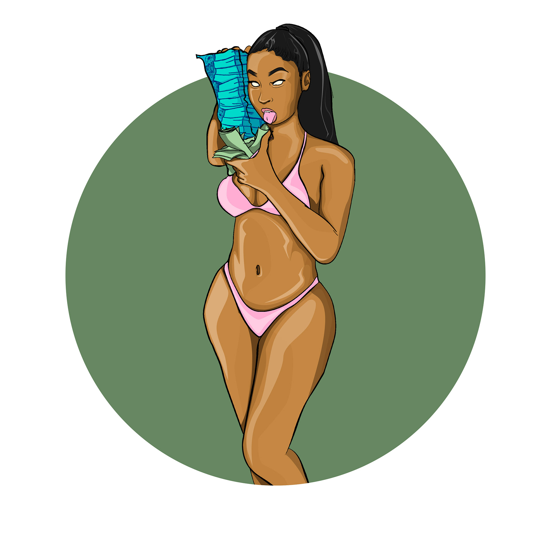 'Where the bag at?' 2.0 - Clothing illustration for Meliko clo.
