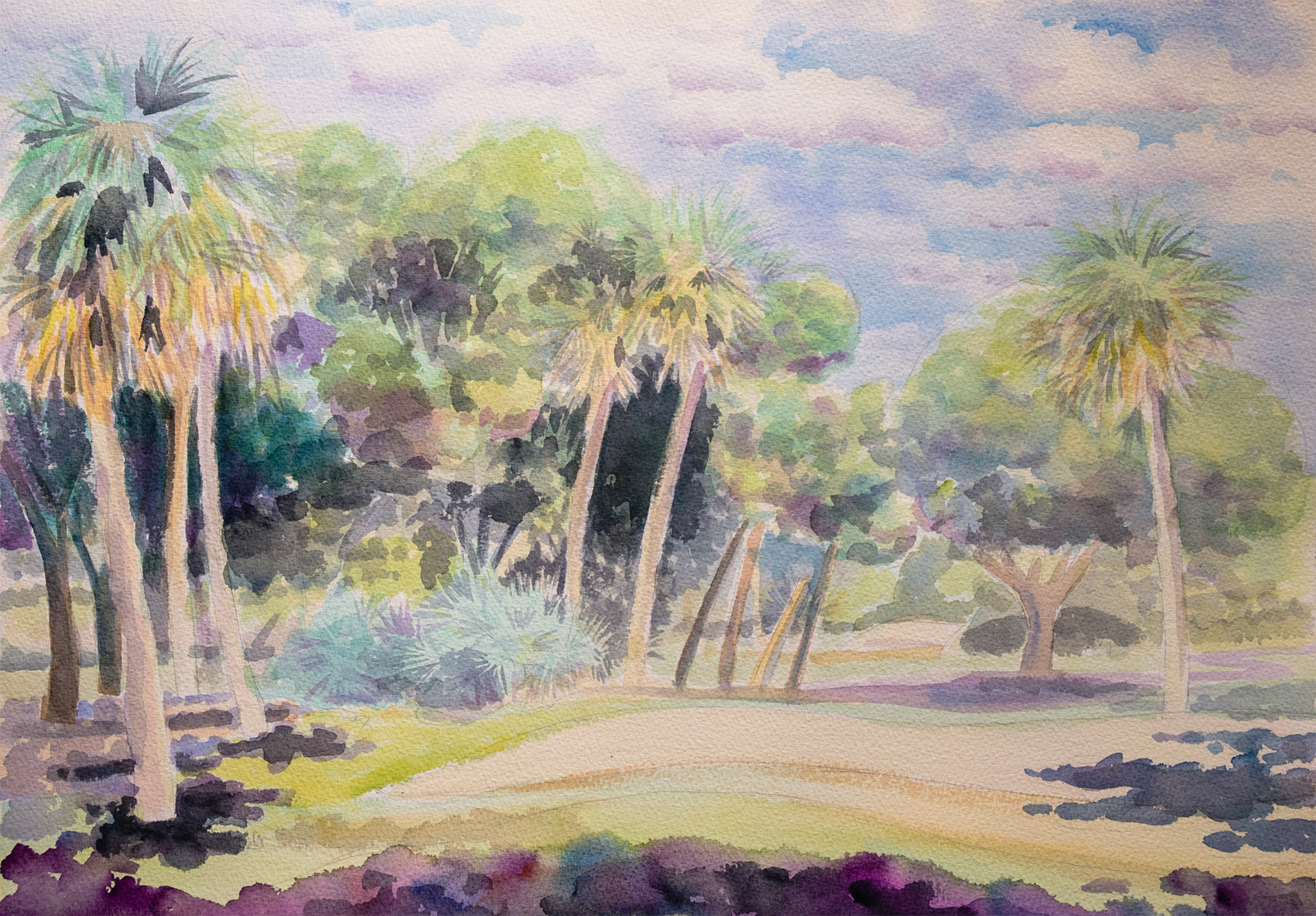 Palm Grove (27" x 24") $275.