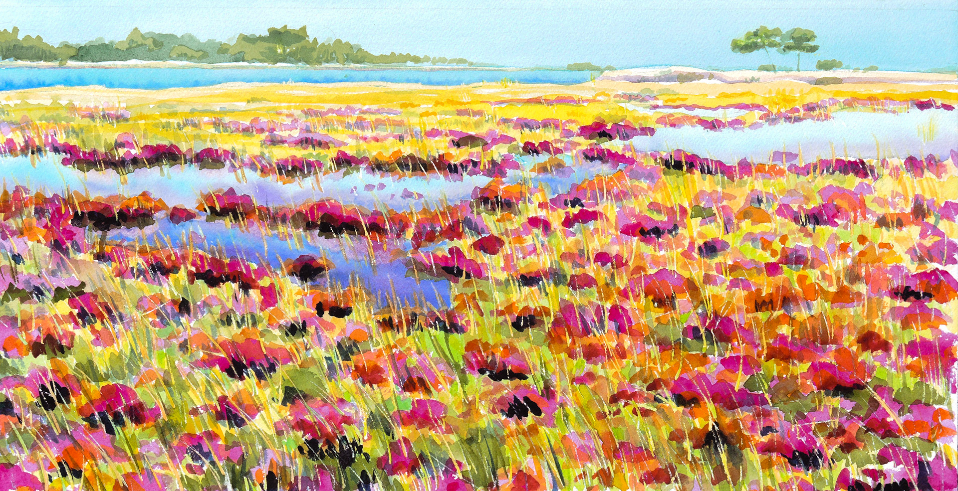 Gordons Pond, Red Glasswort (30" x 20") *SOLD*