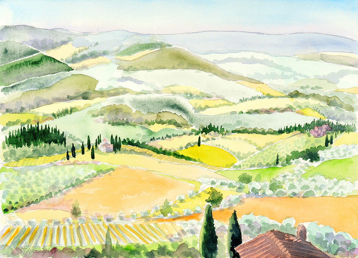 View from the Castello (20" x 16") $225