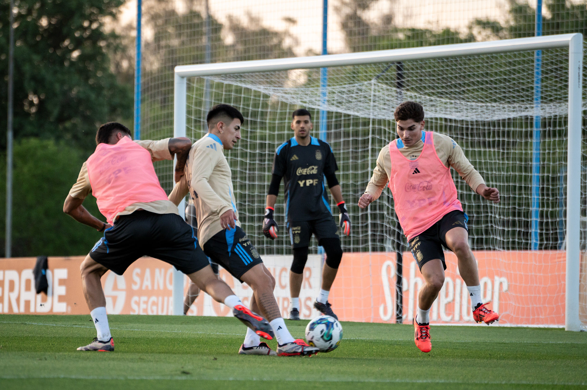 Selección Mayor Argentina de Futbol Masculino campeona del mundo en el predio Ezeiza - Argentina. 