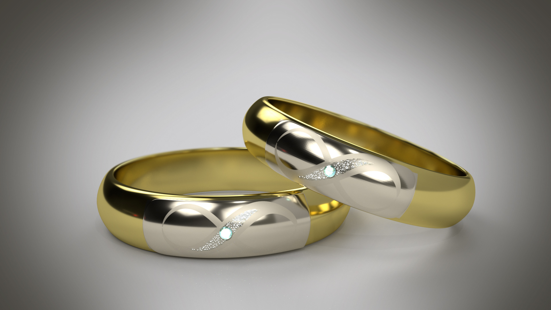 My and my wife rings