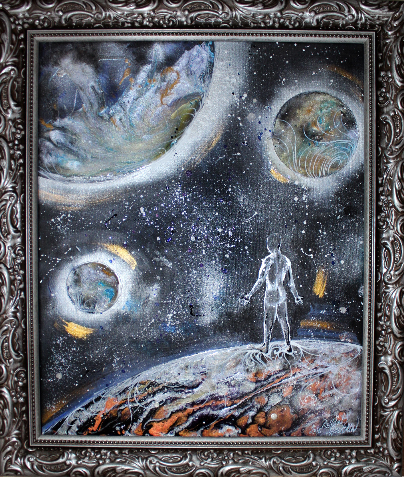 Almost Accomplished Man, mixed media