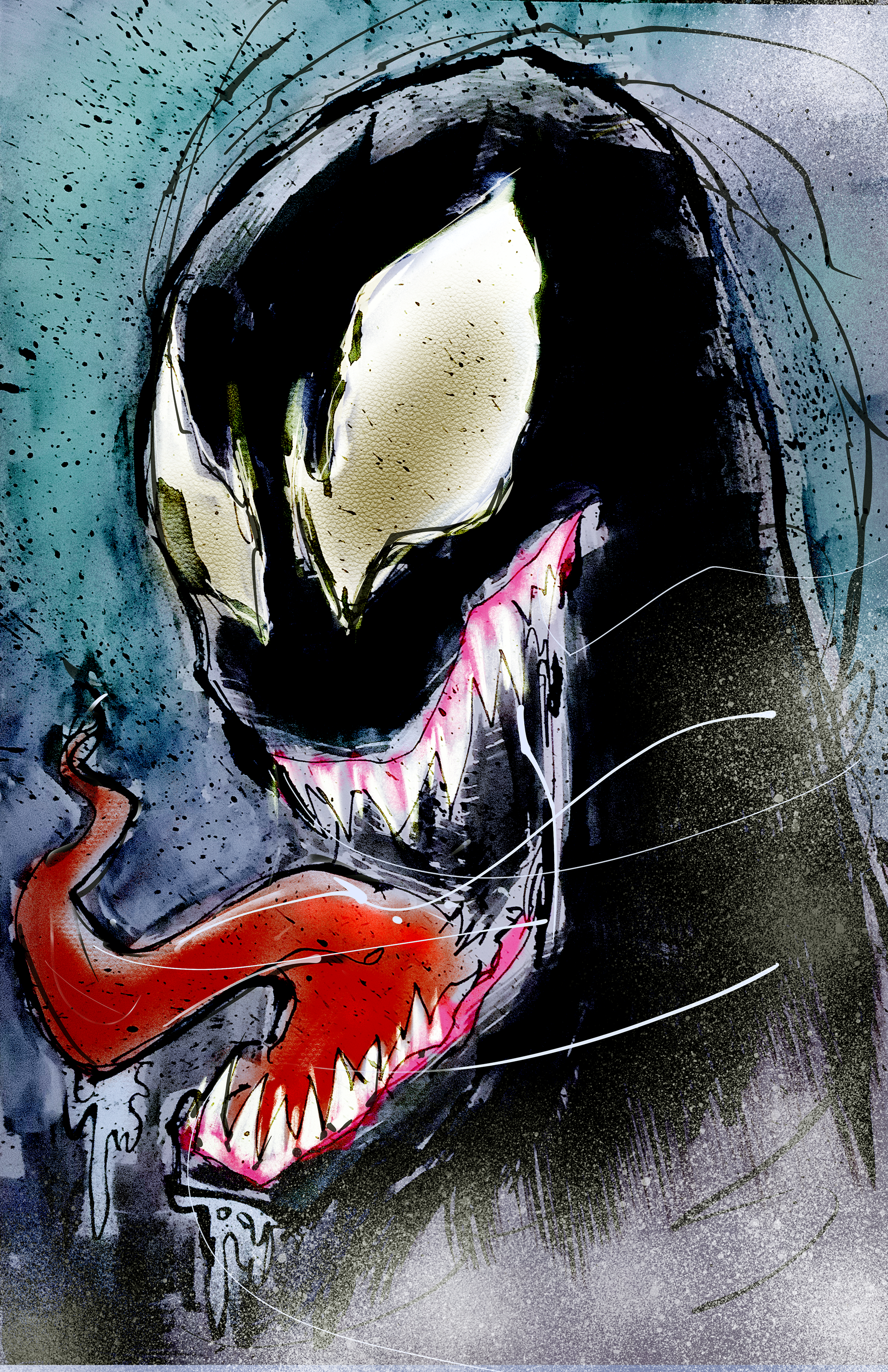 VENOM (pen and ink / digital colors)