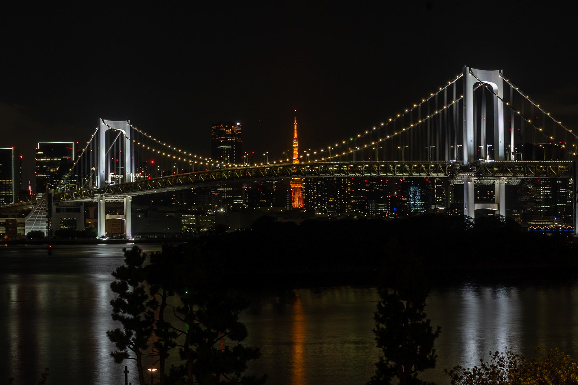 Rainbow Bridge with Tokyo Tower