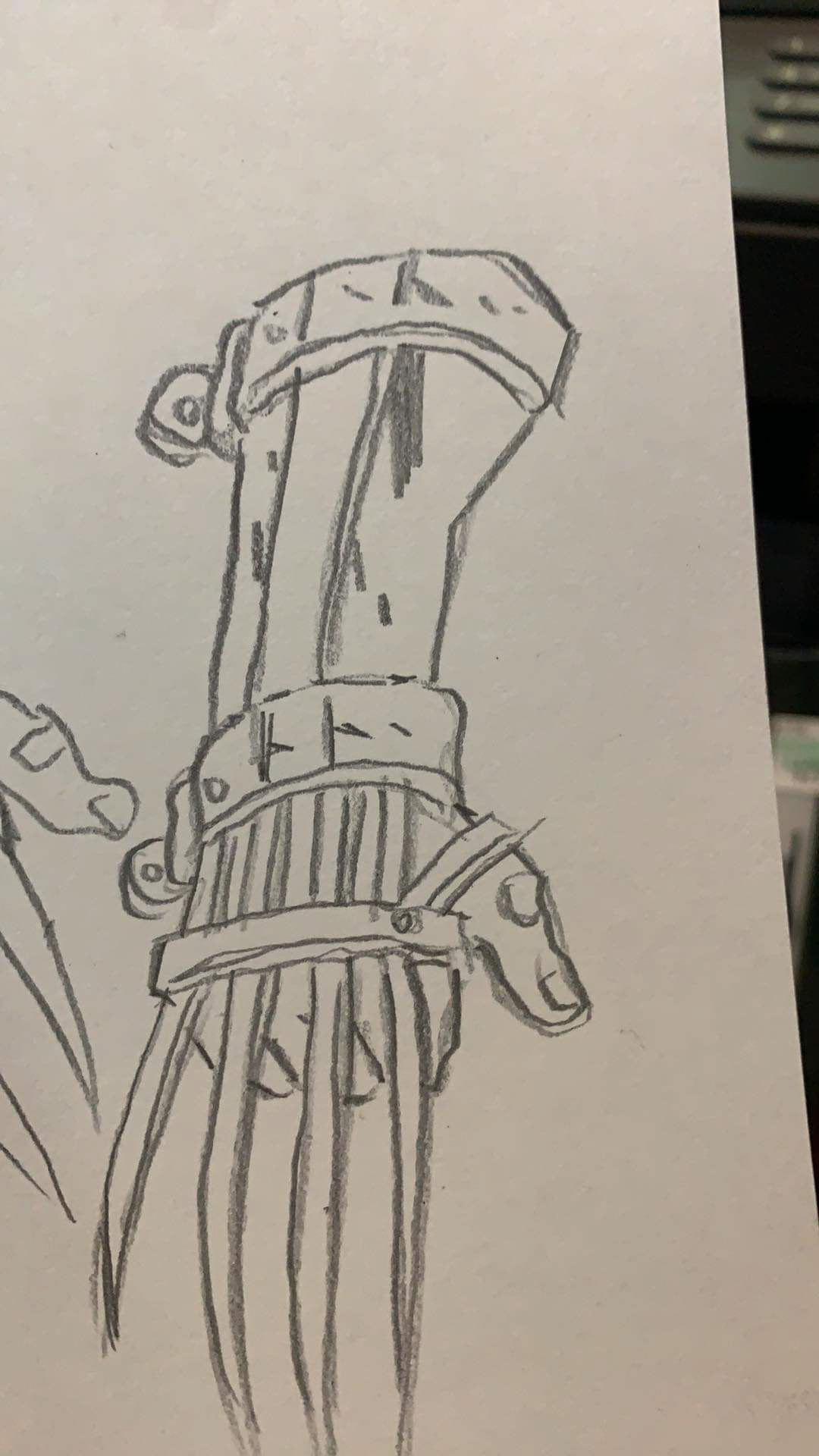 Artist Kurt Belcher helped develop the concept of Mia's advanced second claw weapon from "Volume Two"