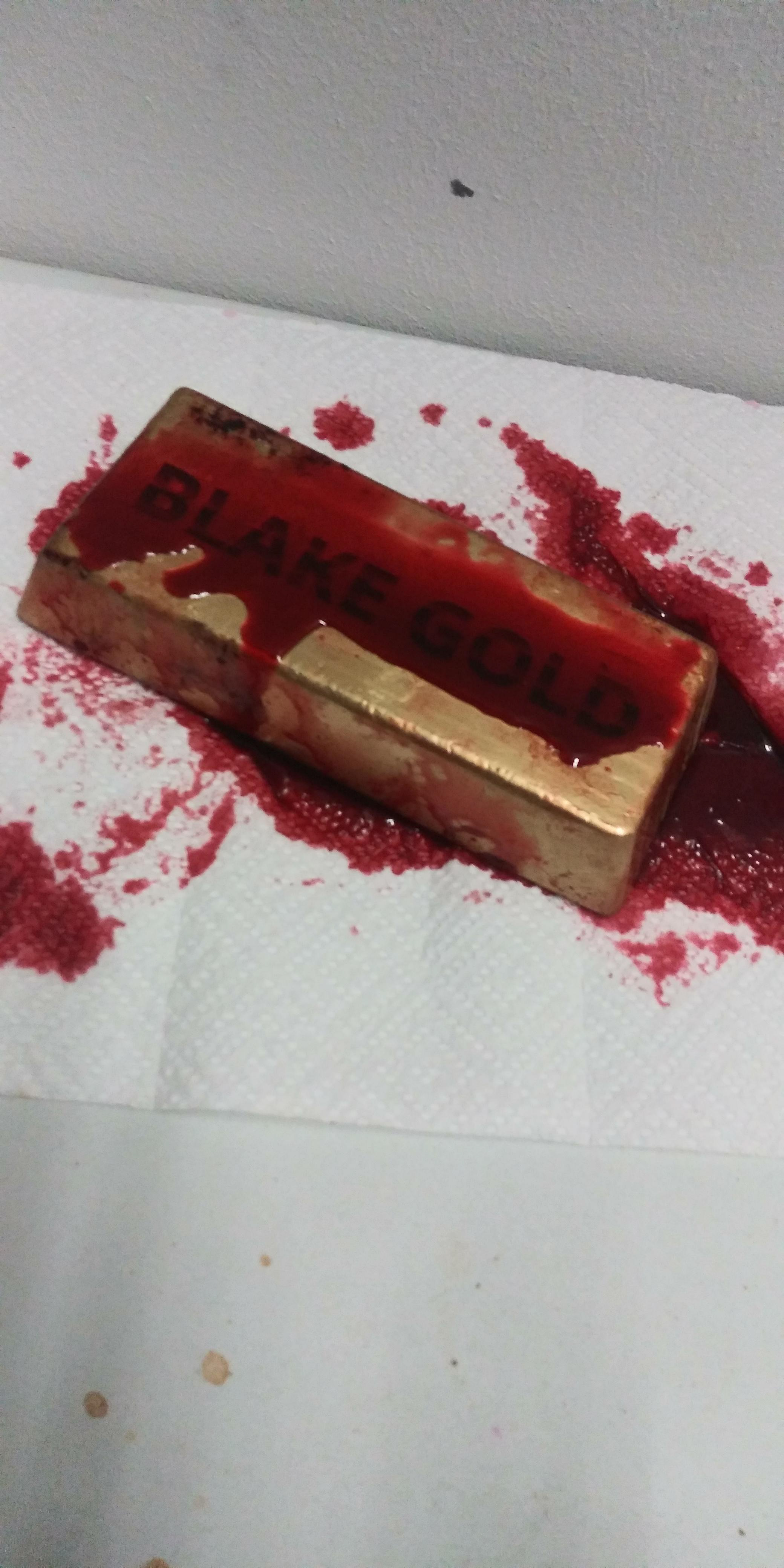 This bloody bar of gold is foreshadowing for the very exciting conclusion of Volume Two.