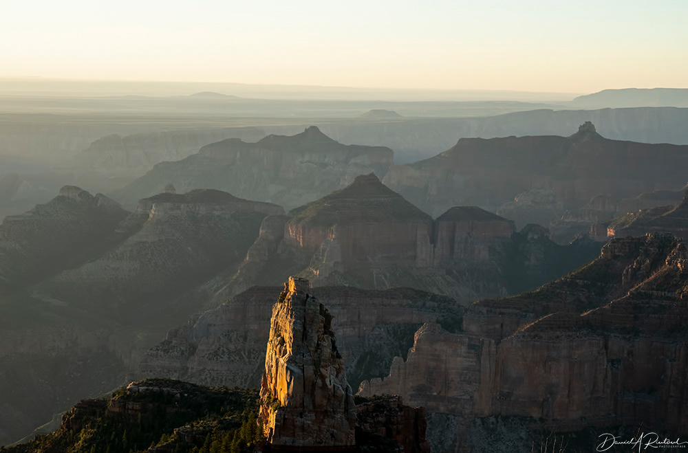 Arizona - Grand Canyon in smoke