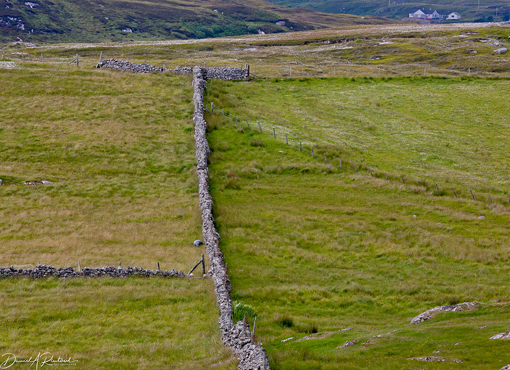 Scotland - Dry stone fences on Harris