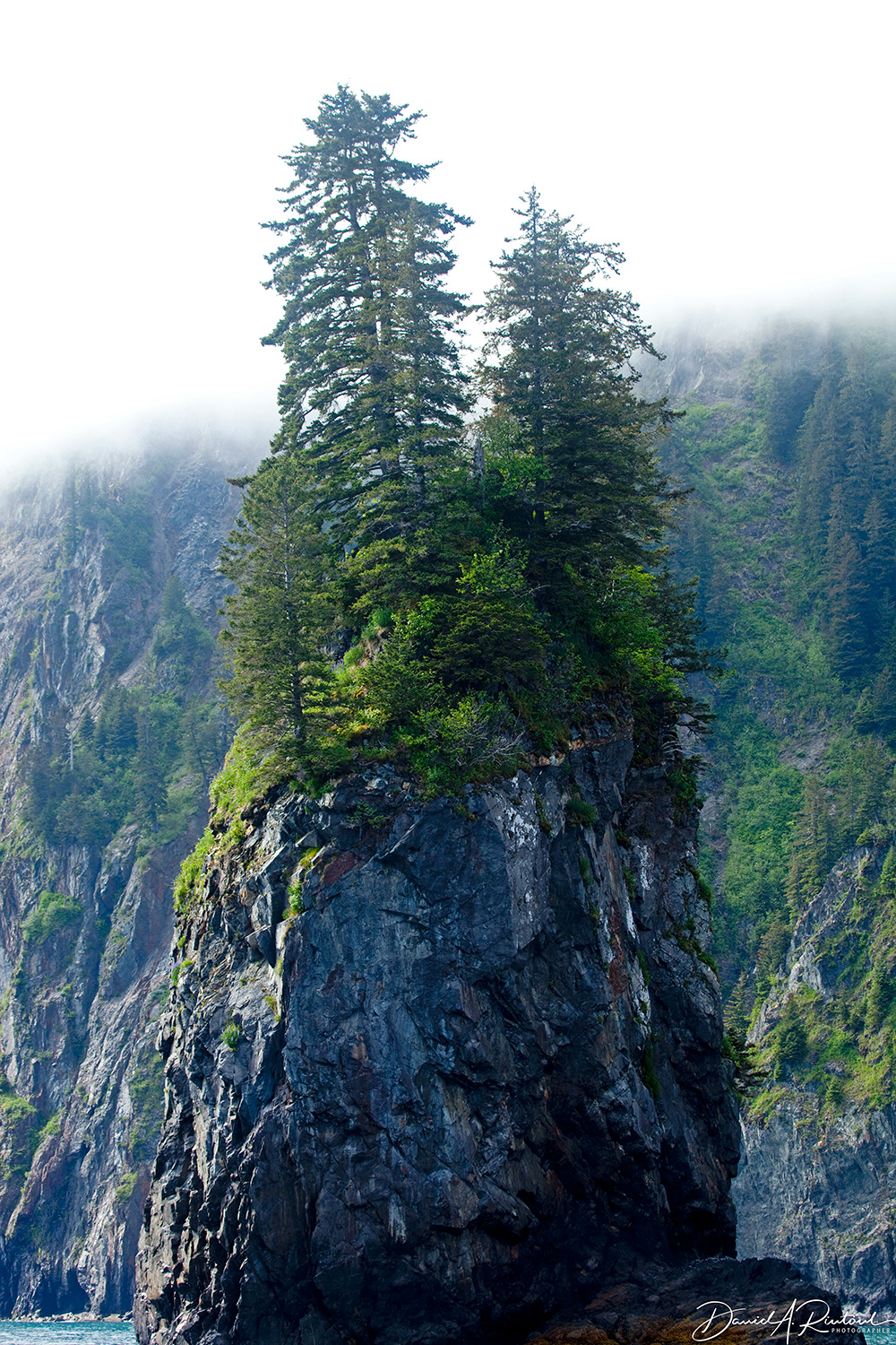 Alaska - Tall seastack, Resurrection Bay
