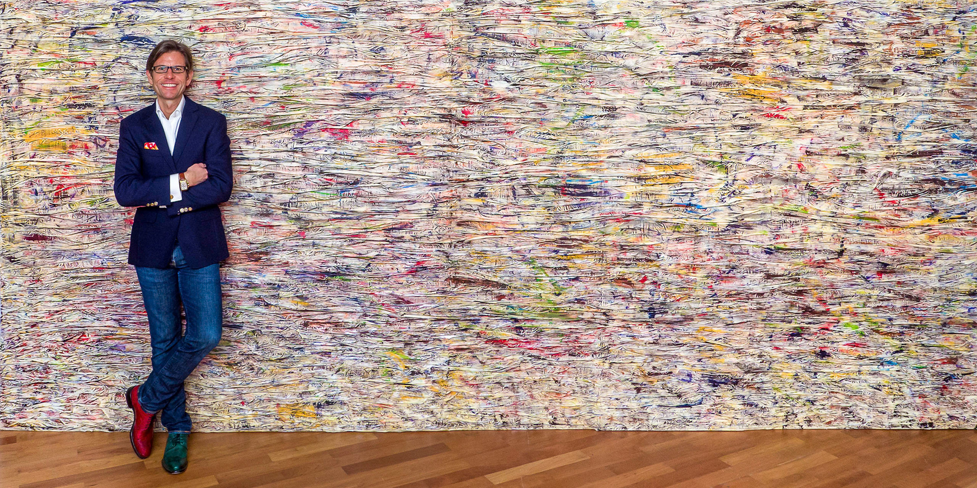 Der Künstler in der Galerie