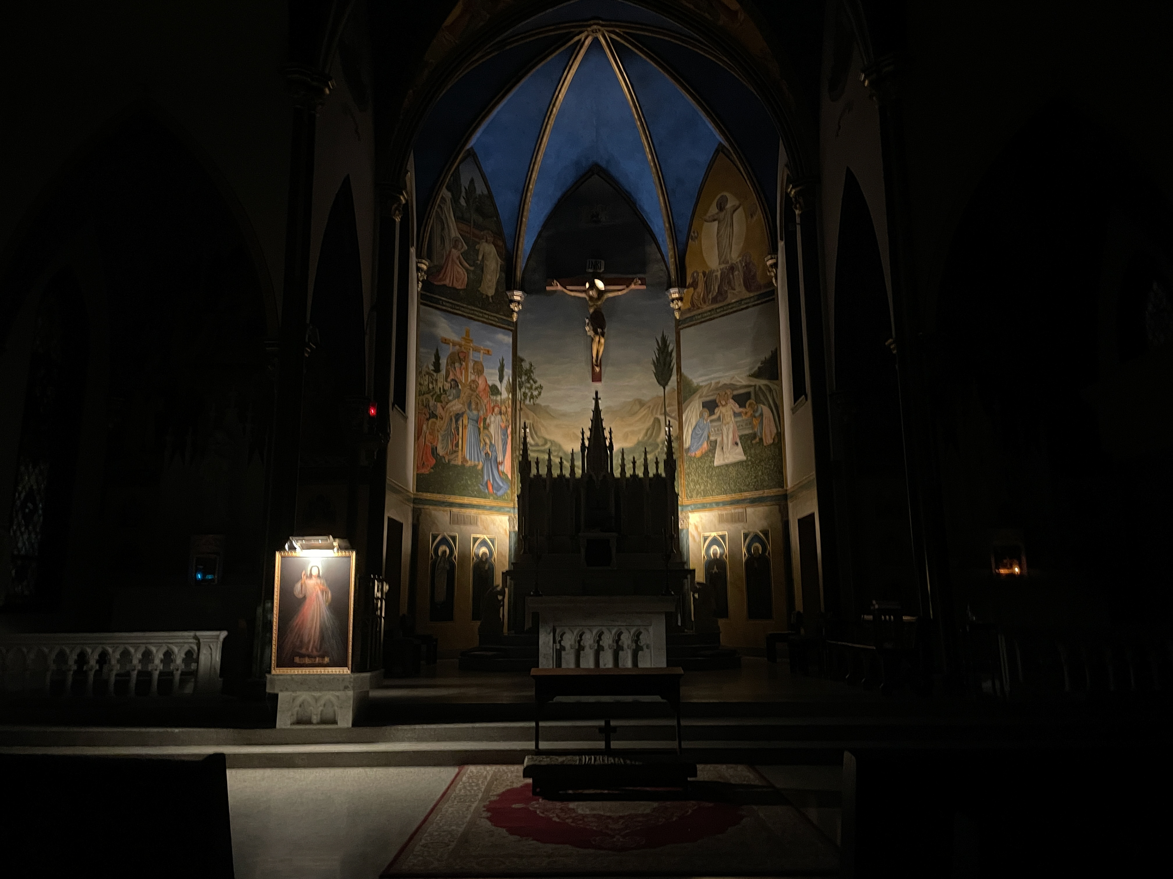 St. Mark's Catholic Church - Centered - Lights off