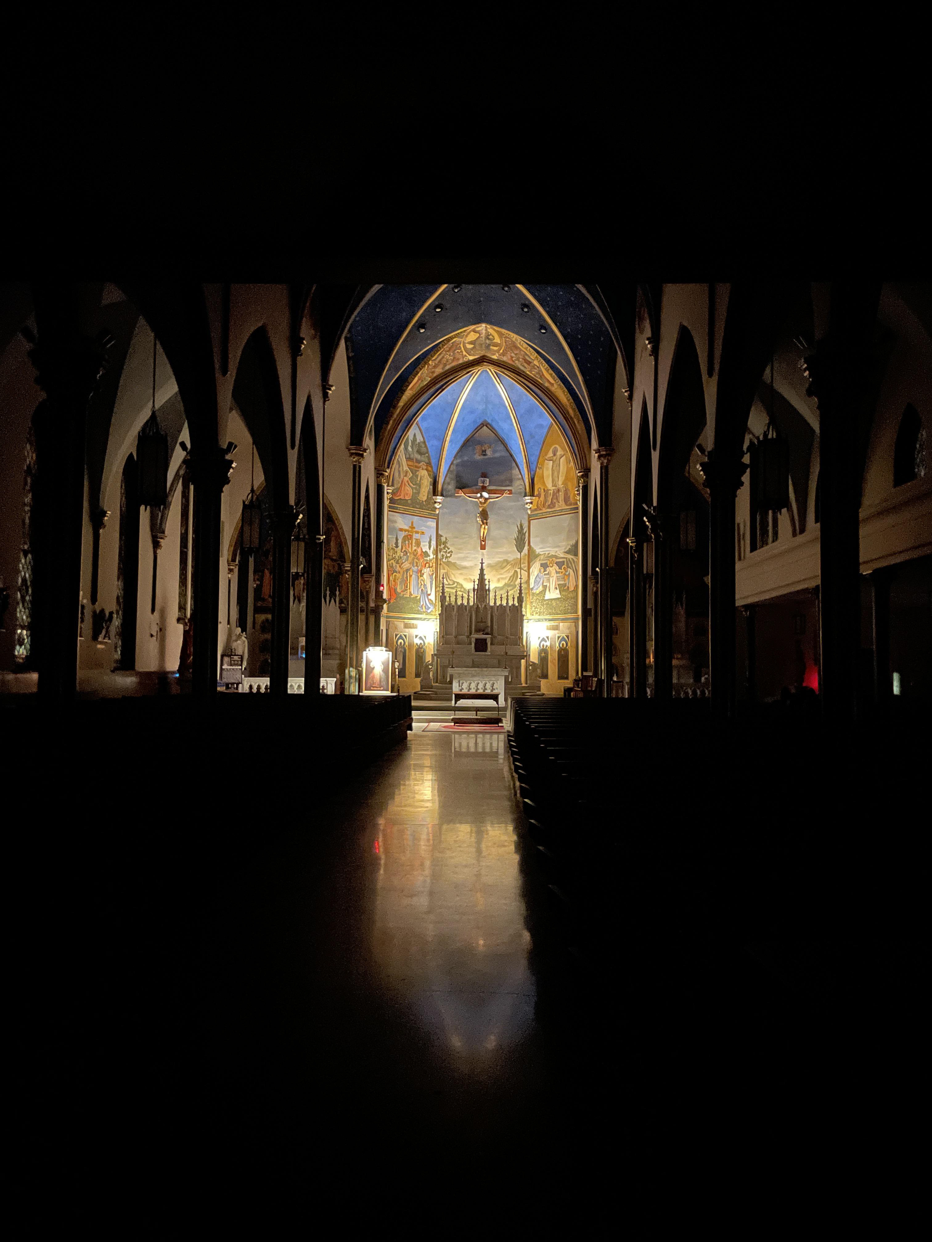St. Mark's Catholic Church - Full - Lights off