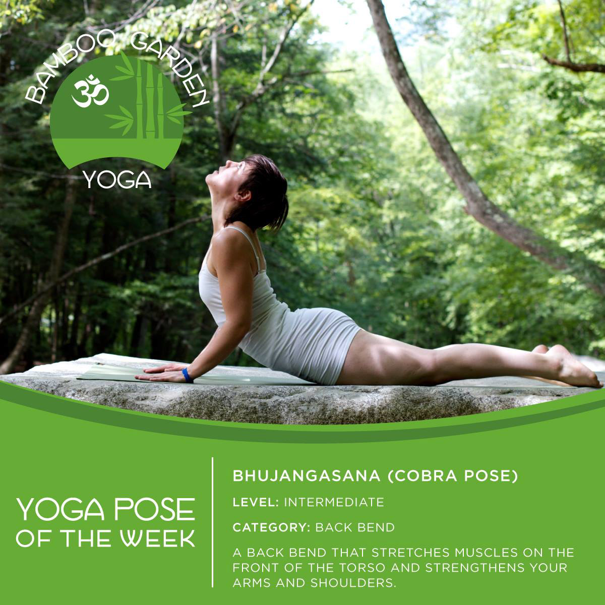 "yoga pose of the week" social media graphic series