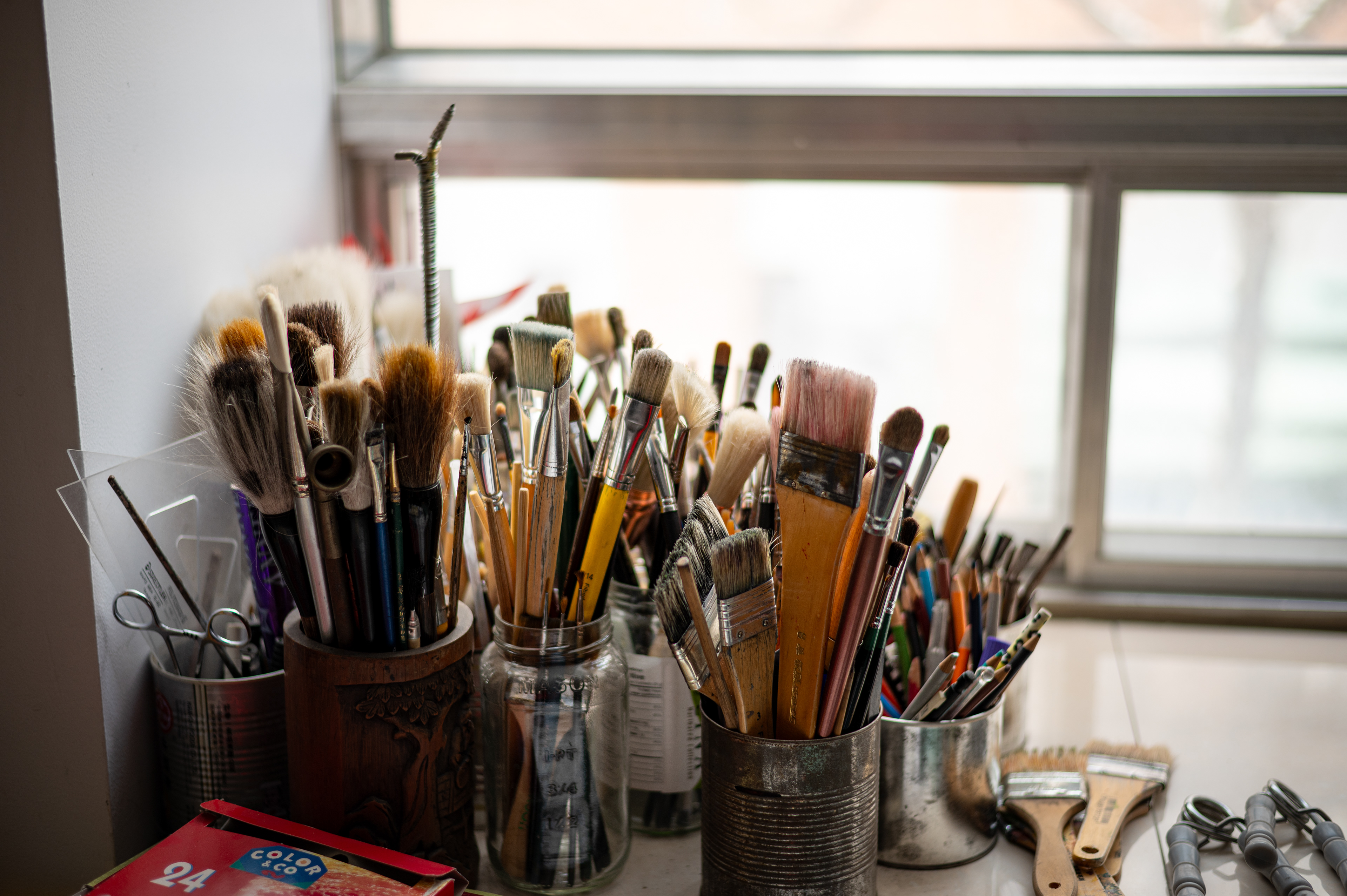 Pinceaux d'Andong Wang  Andong Wang's paint brushes  王安東的畫刷